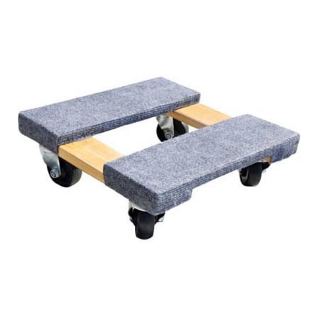 Milwaukee Hand Trucks Milwaukee Wood Furniture Dolly 33815 - Carpeted Ends - 15" x 15" - 800 Lb. Capacity 33815